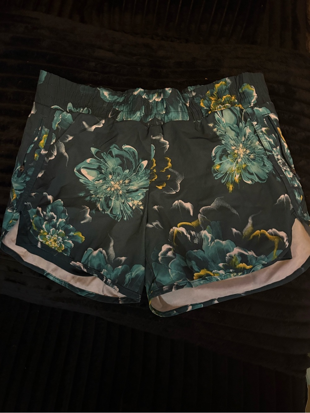 Avia Teal Floral Athletic Shorts